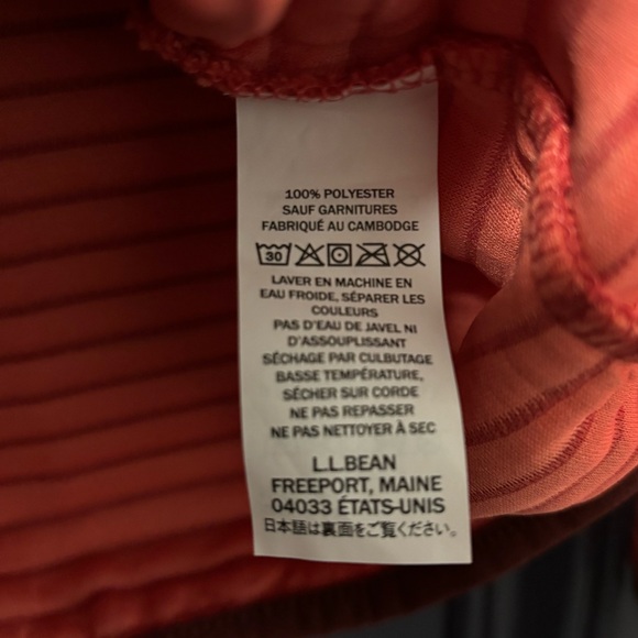 L.L. Bean Airlight Knit Pullover Top 1/4 Button Front Size Medium - Picture 3 of 4